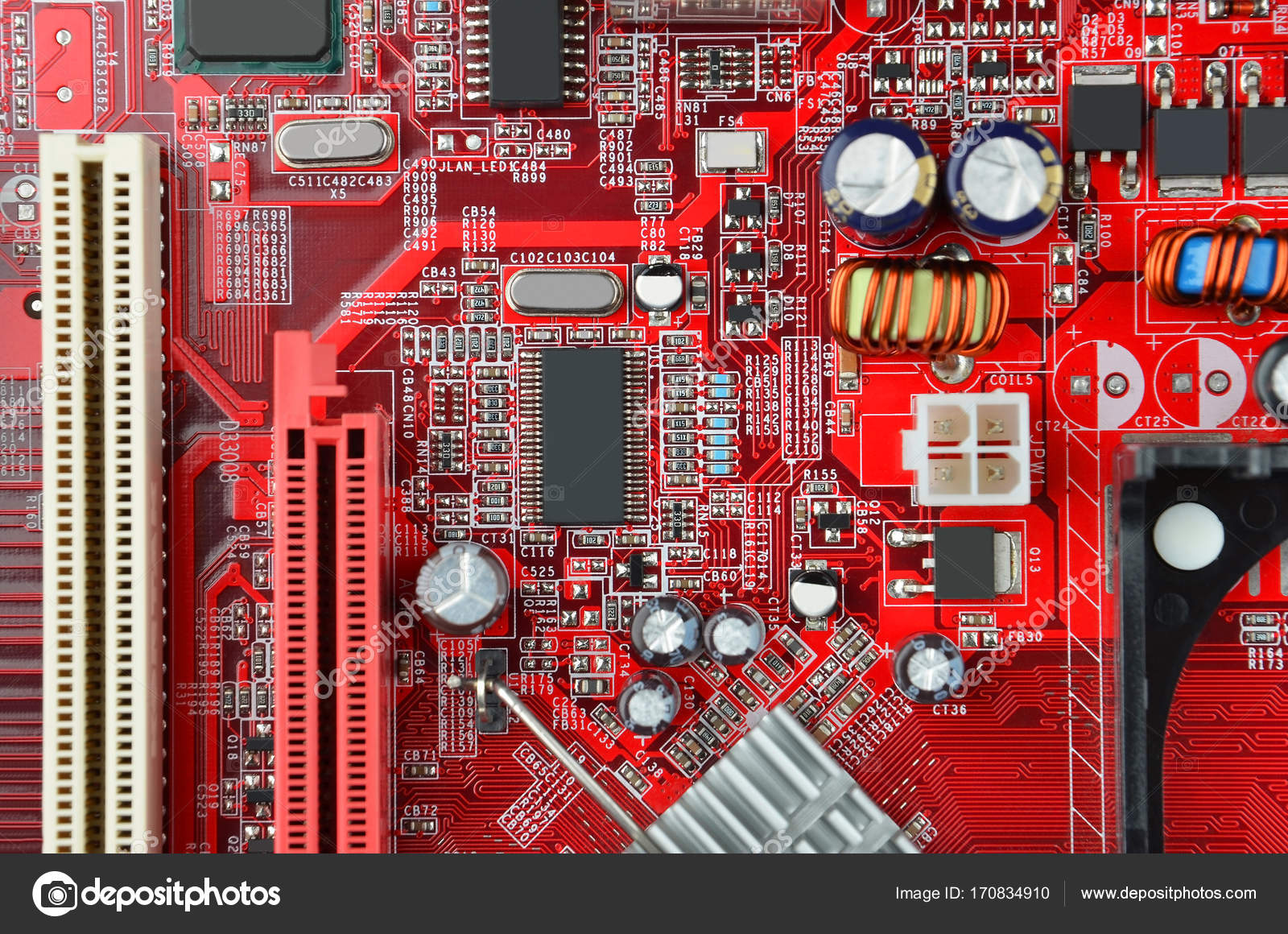 Faret vild belastning Ende Red computer motherboard Stock Photo by ©unkas 170834910