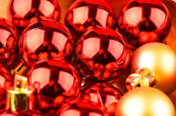 Christmas baubles, close up — Stock Photo, Image