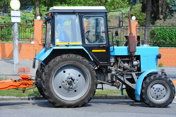 Tractor on road