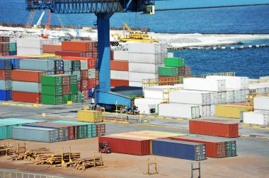 bağlantı noktası kargo vinç ve konteyner