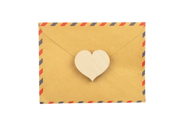 Zarf ve kalp — Stok fotoğraf