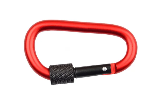 Carabiner on white — Stock Photo, Image