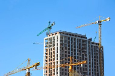 Vinç ve highrise şantiye