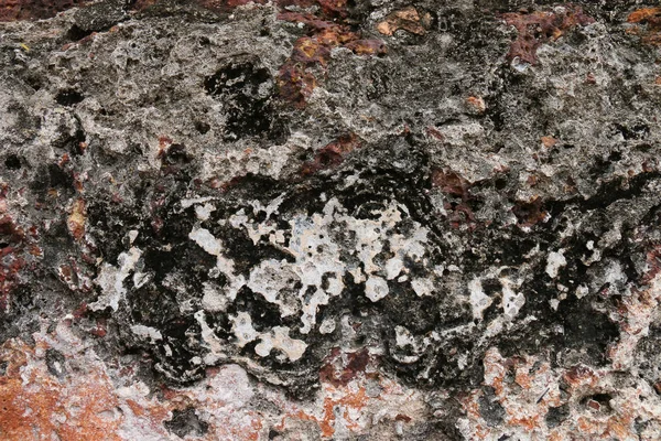 Antik kentin taş duvar yıpranmış.