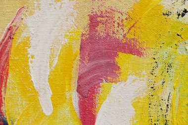 Bahar Şenliği. Çok renkli doku resim. Soyut sanat arka plan. Tual üzerine akrilik. Boya kaba darbeleri.