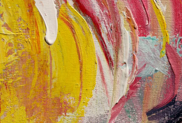 Bahar Şenliği. Çok renkli doku resim. Soyut sanat arka plan. Tual üzerine akrilik. Boya kaba darbeleri.