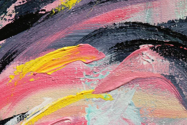 Bahar Şenliği. Çok renkli doku resim. Soyut sanat arka plan. Tual üzerine akrilik. Boya kaba darbeleri.