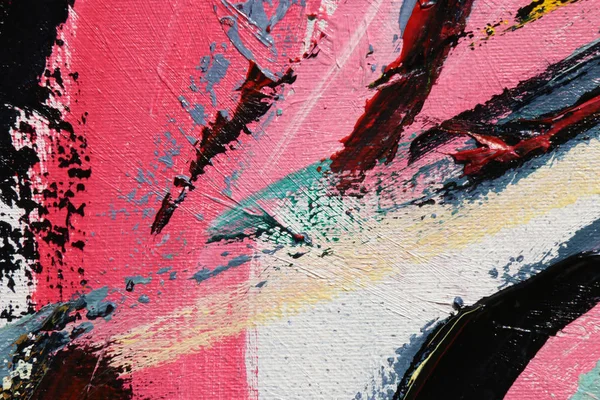 Bahar Şenliği. Çok renkli doku resim. Soyut sanat arka plan. Tual üzerine akrilik. Boya kaba darbeleri.