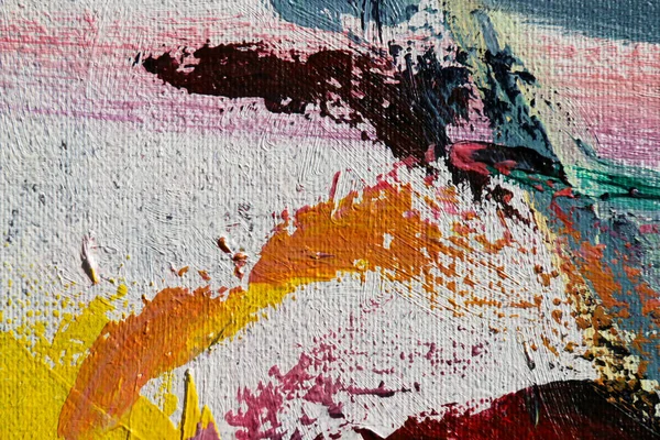 Spring Festival. Multicolored texture painting. Abstract art background. Acrylic on canvas. Rough brushstrokes of paint. — Stock Photo, Image