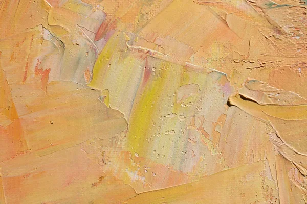 Warm color abstract art background. Oil on canvas. Rough and express brushstrokes of paint. — Stock Photo, Image