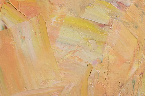 Warm color abstract art background. Oil on canvas. Rough and express brushstrokes of paint.