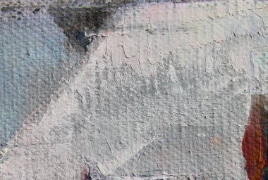 Yağlı boya doku. Soyut sanat arka plan. Keten üzerine yağlıboya. Kaba yünlü kumaş dokusu. Boya darbeleri.