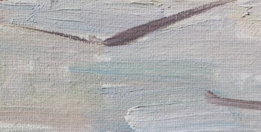 Keten yağı boya. Soyut sanat arka plan. Kaba yünlü kumaş dokusu. Boya darbeleri.