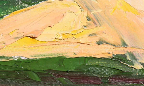 麻布に油彩。抽象芸術の背景。粗い紡毛織物テクスチャです。ペイントの筆. — ストック写真