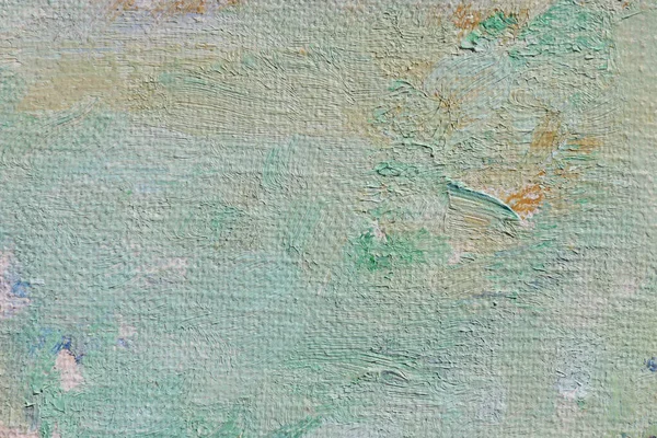 Oil paint on linen. Abstract art background. Coarse woolen fabric texture. Brushstrokes of paint. — Stock Photo, Image