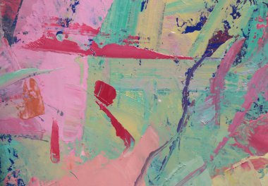 Çok renkli yağlı boya doku. Soyut sanat arka plan. Tuval üzerine yağlıboya. Boya kaba darbeleri.