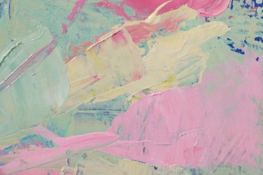 Çok renkli yağlı boya doku. Soyut sanat arka plan. Tuval üzerine yağlıboya. Boya kaba darbeleri.