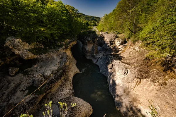 Aerial view to canyon — Stock Image Aerial view to canyon Royalty Free Stock Images