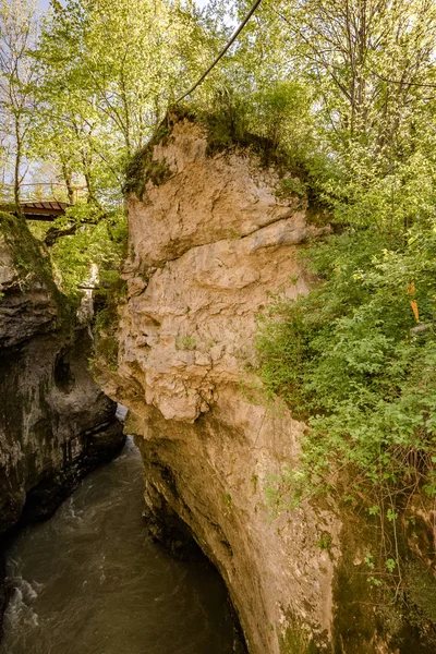 Big rock in gorge — Stock Image Big rock in gorge Stock Picture