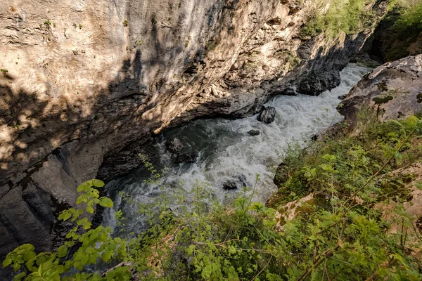 Fast flow in gorge — Stock Image Fast flow in gorge Stock Image