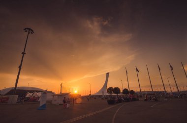 Spor günbatımı zamanında karmaşık