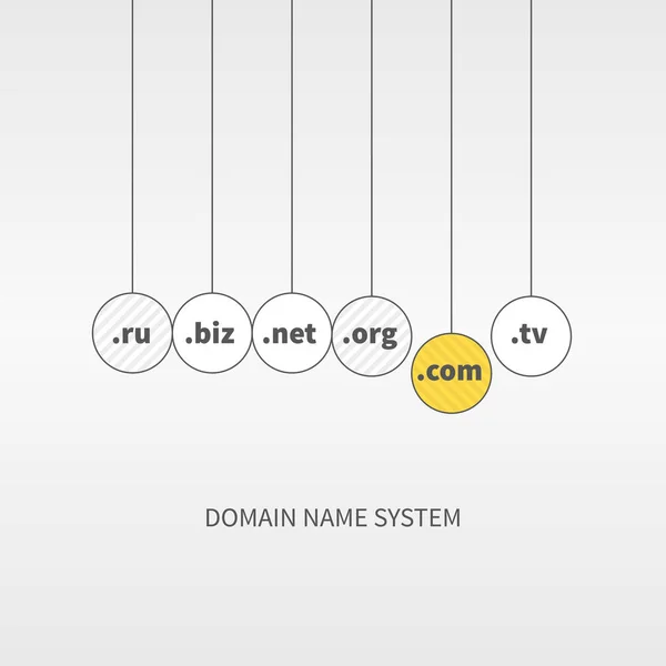 Services de noms de domaine dans les couilles . — Image vectorielle
