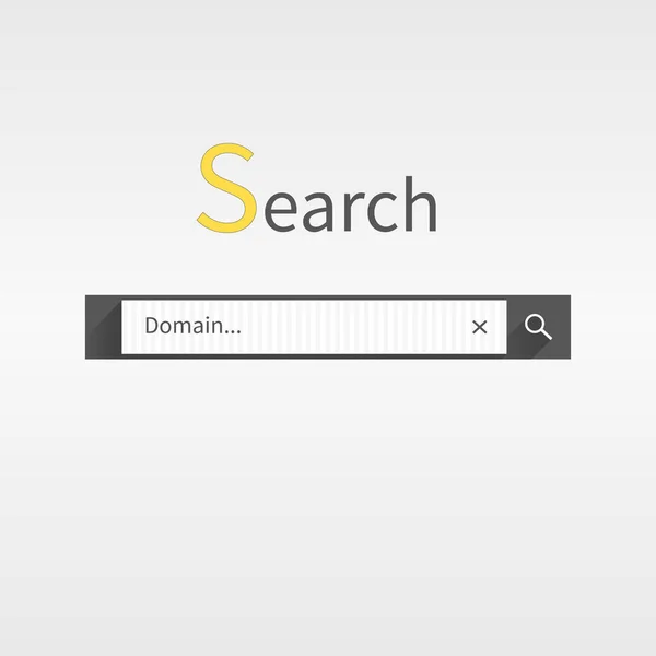 Служби доменних імен, панель пошуку . — стоковий вектор