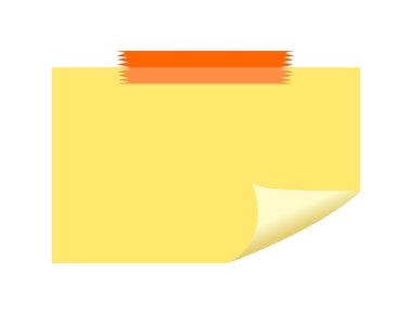 Yapışkan Not kağıt simgesi.