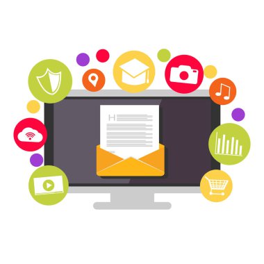 E-posta pazarlama. E-posta içeriği. Multimedya sosyal e-posta.