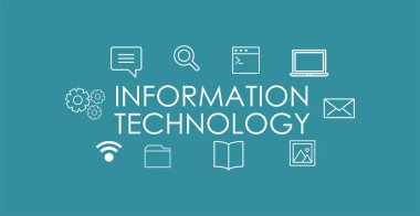 Teknoloji geçmişi. Basit ince çizgi düz tasarım pankartları.
