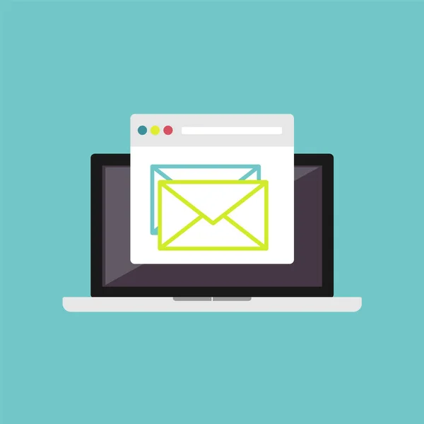 Illustrazione email. Email marketing . — Vettoriale Stock