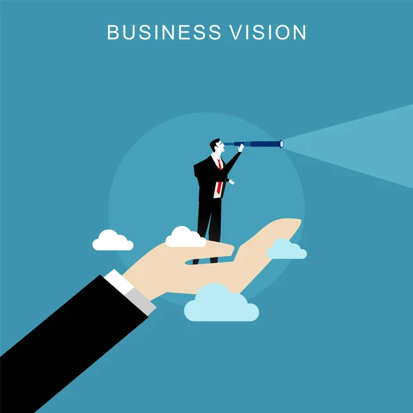 ビジネスのビジョンやビジネス目標概念. — ストックベクタ