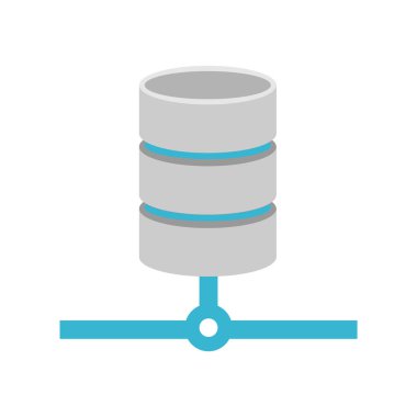 Veritabanı ilişkisel simgesi. Veritabanı bağlantı simgesi.