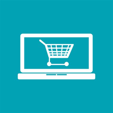 E-ticaret sembolü. Sepeti simgesini ekleme.