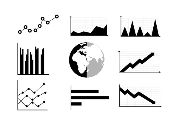 Gráficos elementos infográficos ícone símbolo —  Vetores de Stock