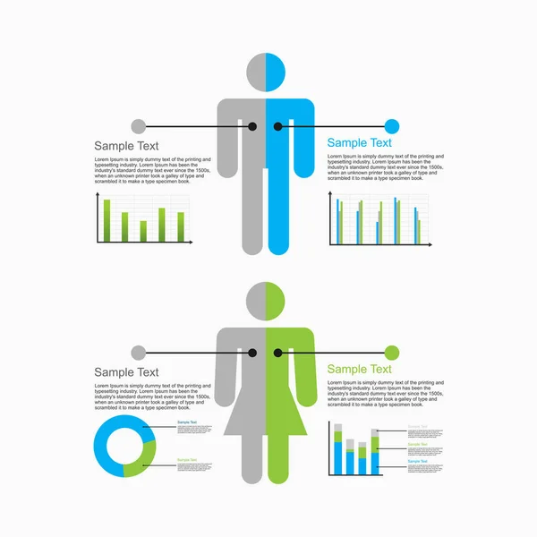 İnsan infographics eleman illüstrasyon. Bilgi grafiği