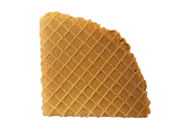 Waffle crocante com isolamento triangular no fundo branco — Fotografia de Stock