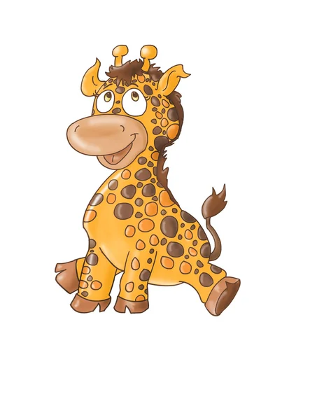 Een kleine gele giraf — Stockfoto