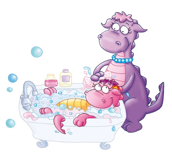 Il drago e il bagno — Foto de Stock