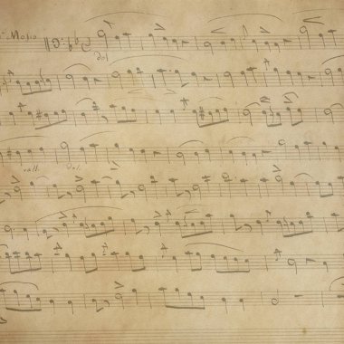 Nötr krem renkli kağıt tabanlı, şeffaf müzik notalı.