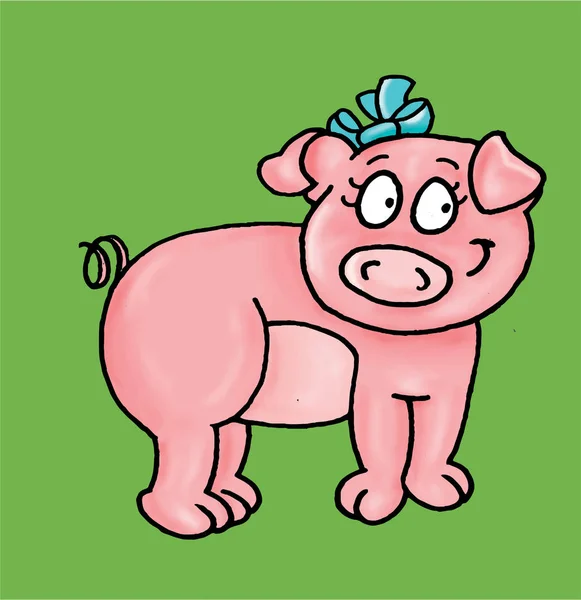 Свинья с луком — стоковое фото