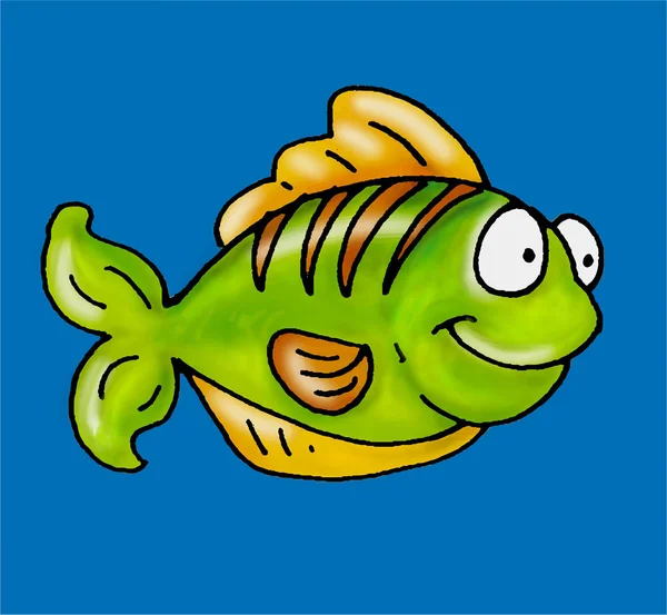 Ein Fisch schwimmt — Stockfoto