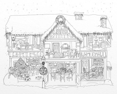 Noel Babanın evini renk verir