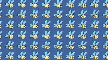 ateş böcekleri bal arıları vintage kumaş için tasarlanmış ile