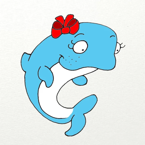 A mascot of a whale — Stock Photo, Image
