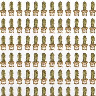 kaktüs bal arıları vintage kumaş için tasarlanmış ile