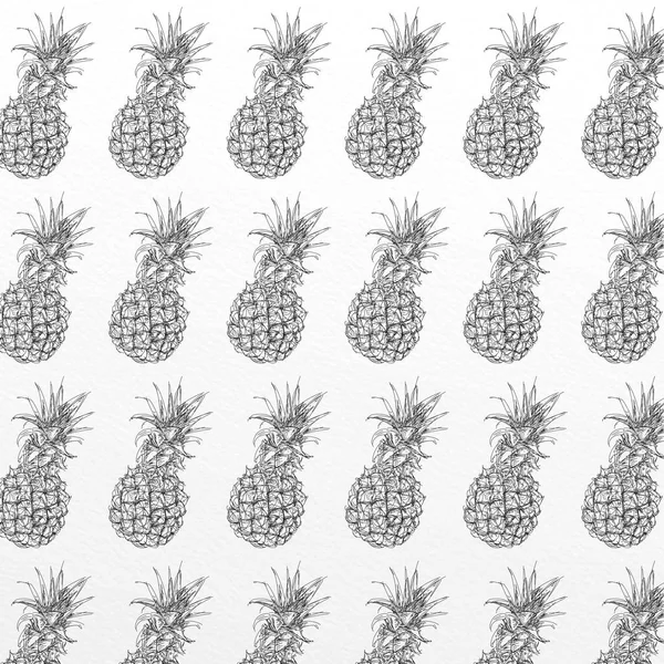 Ananas miód z pszczołami przeznaczony dla rocznika tkaniny — Zdjęcie stockowe