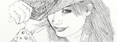 Meksika şapkalı bir kız