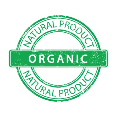 Yeşil lastik damgası organik doğal ürün vektör