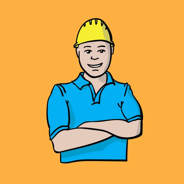 Vecteur orange Builder — Image vectorielle